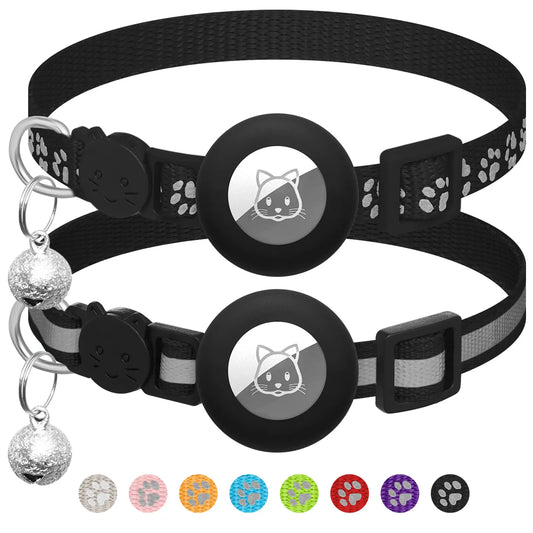 Reflective AirTag Cat Collar Set