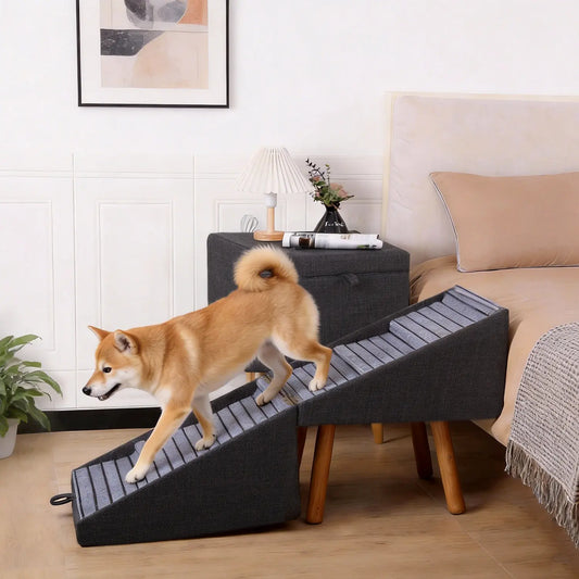 Foldable 2 In 1 Dog Ramp Stairs